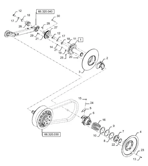 87565905 - Ступица с валом